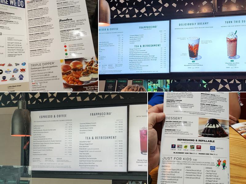 Starbucks Menu