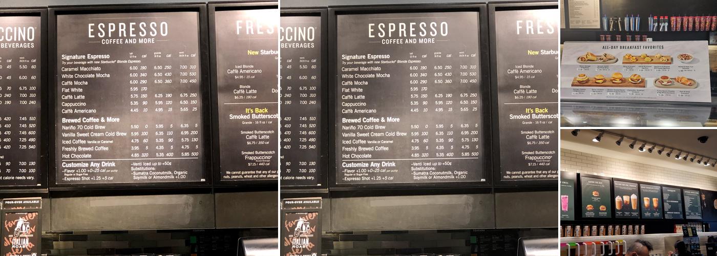 Starbucks Menu