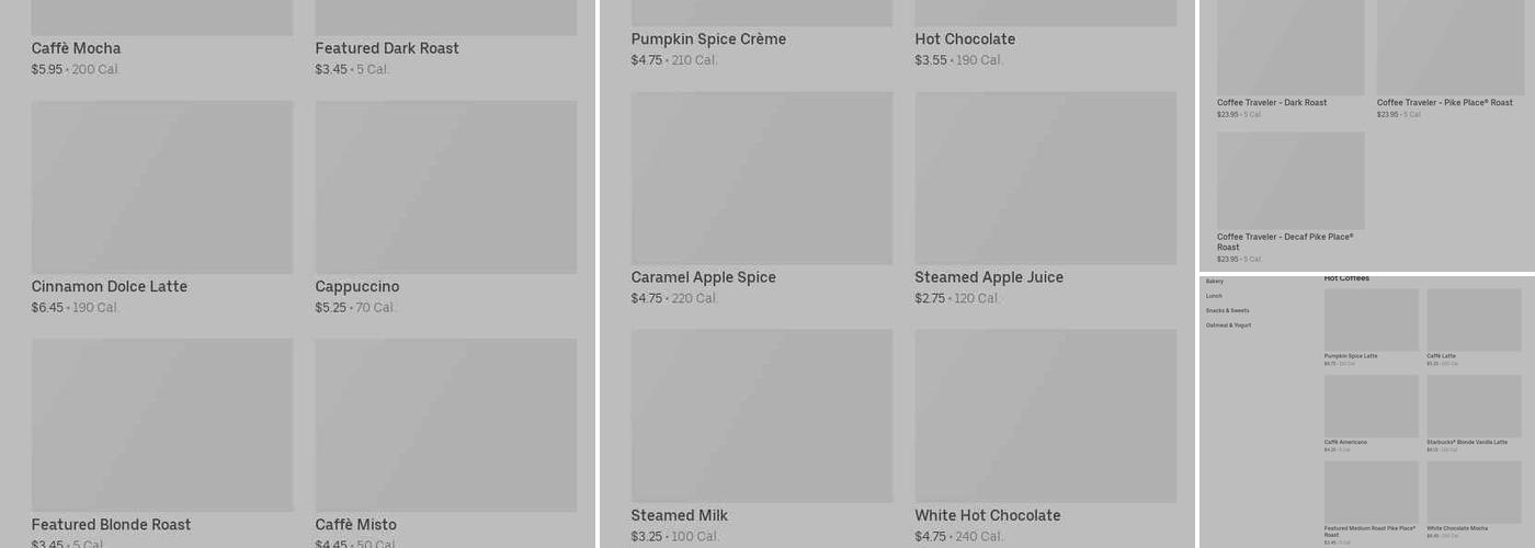 Starbucks Menu