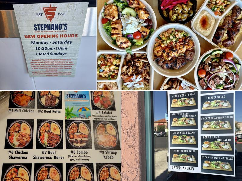 Stephano's Greek & Mediterranean Grill Menu