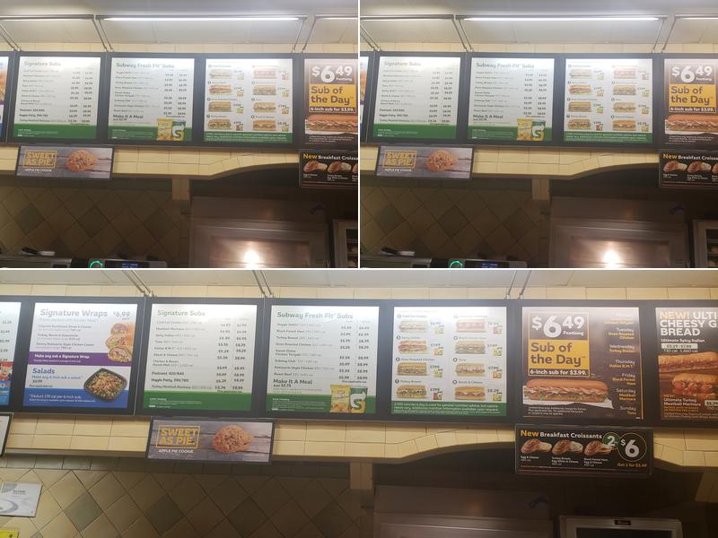 Subway Menu