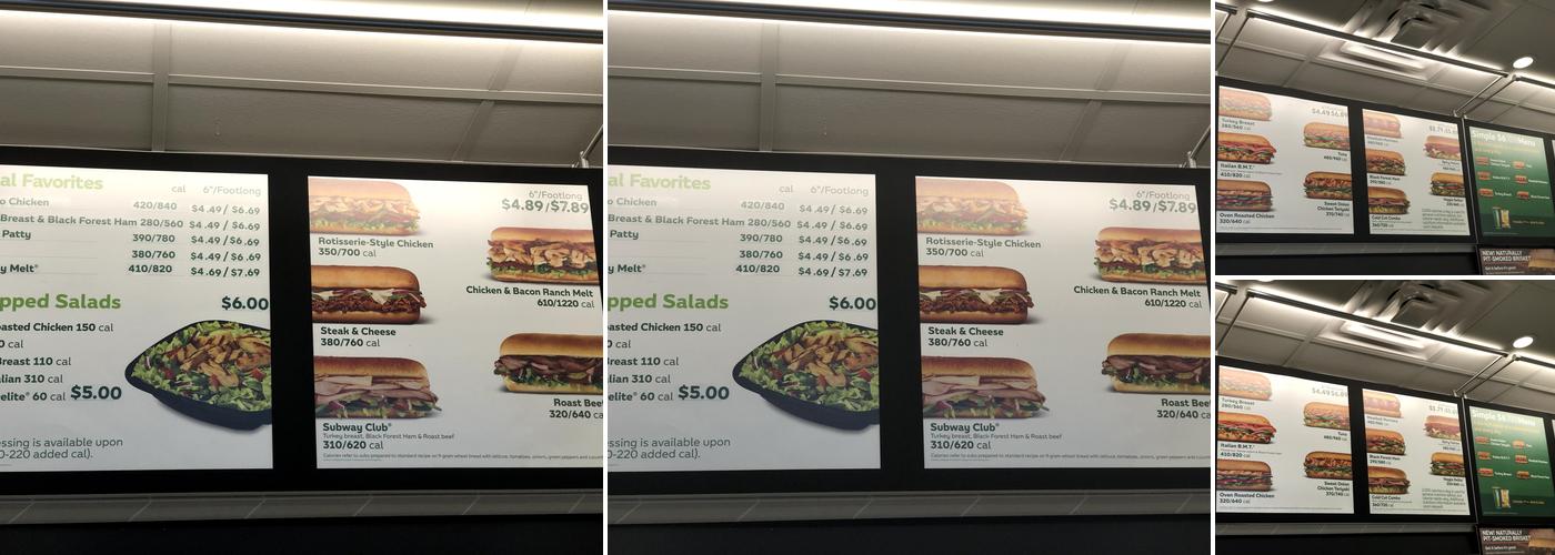 Subway Menu