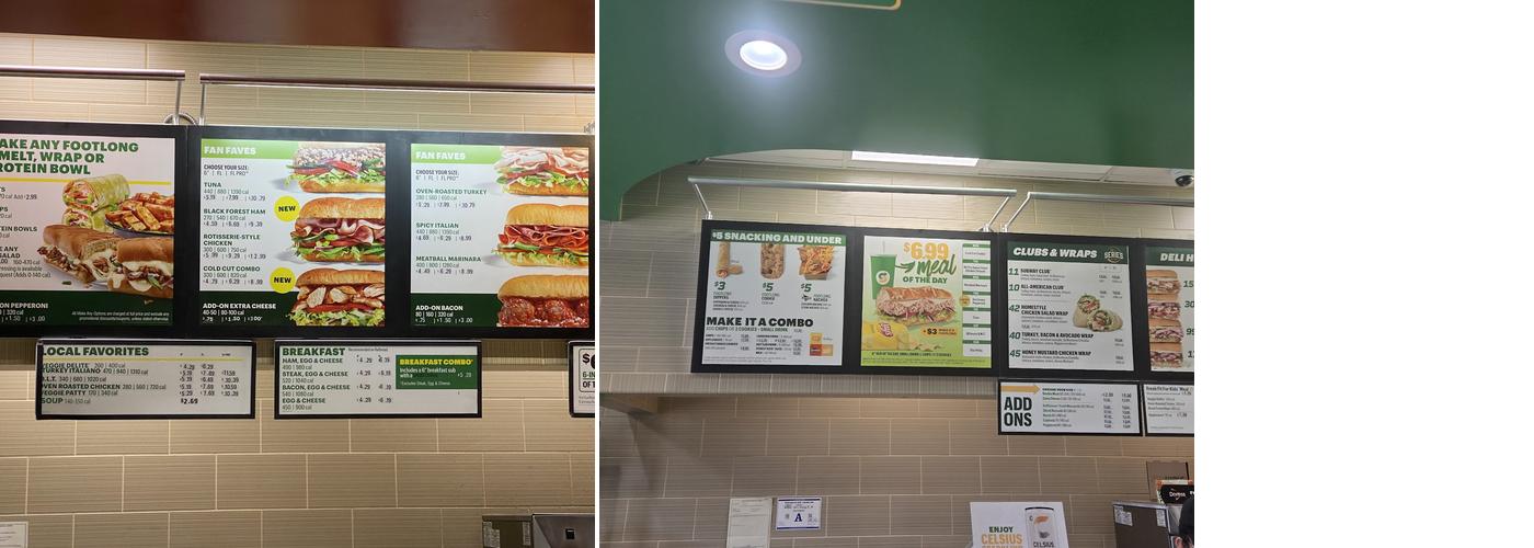 Subway Menu