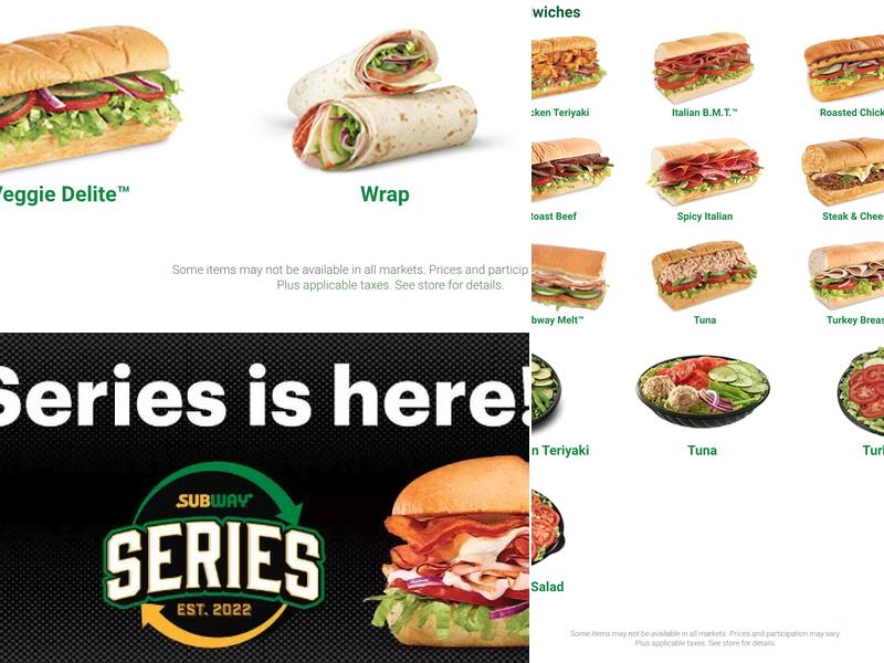 Subway Restaurants 716 3rd Ave NY, NY Menu