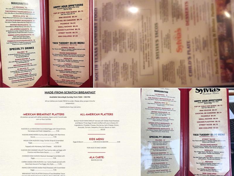 Sylvia's Enchilada Kitchen Menu