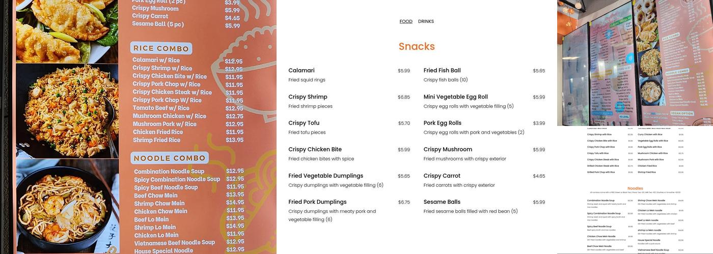 Tapioca House Menu