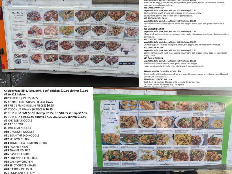 Thai Pasta #2 Menu