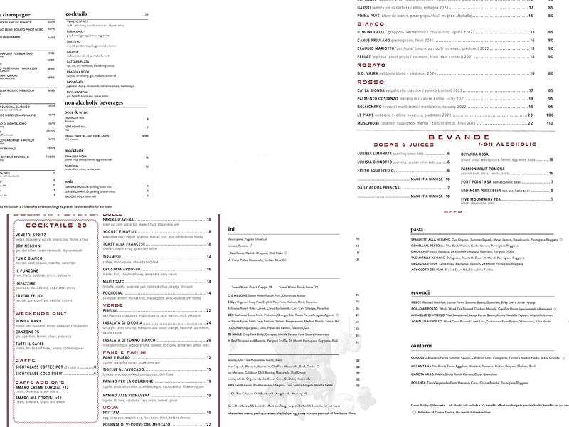 Che Fico Menu