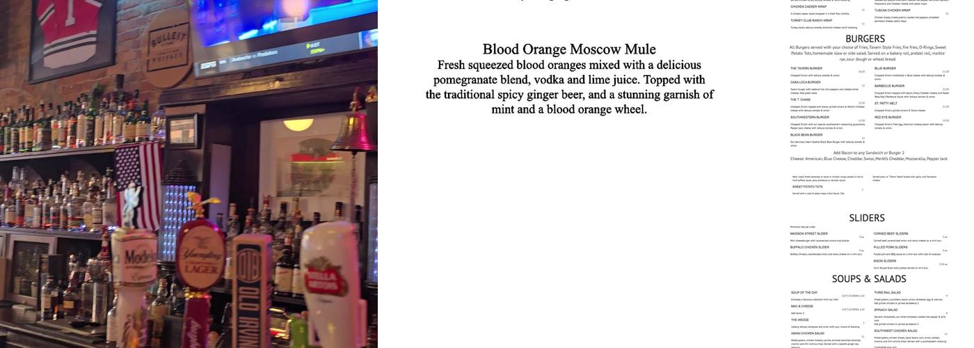 Third Rail Tavern Menu