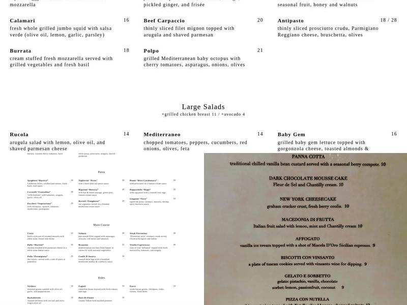 3 Giovani Menu