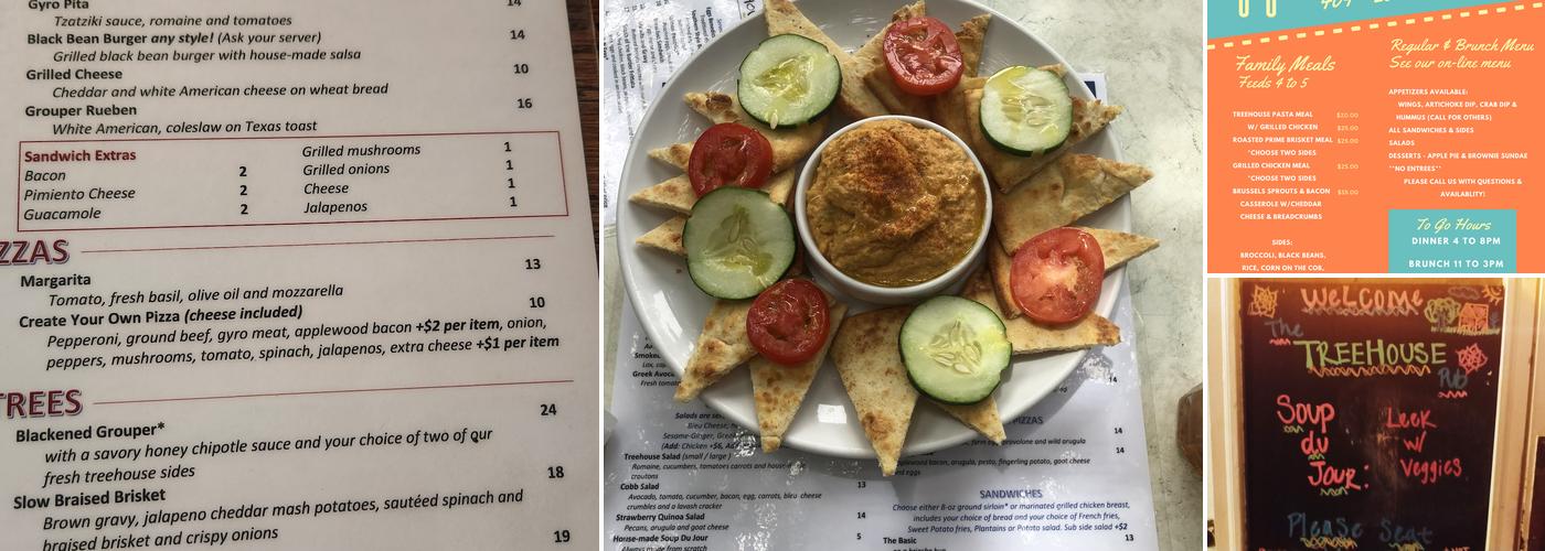 Treehouse Restaurant and Pub Menu