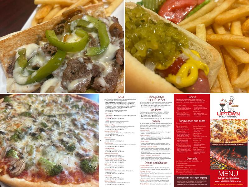 Uptown Pizza & Barbecue Restaurant Menu