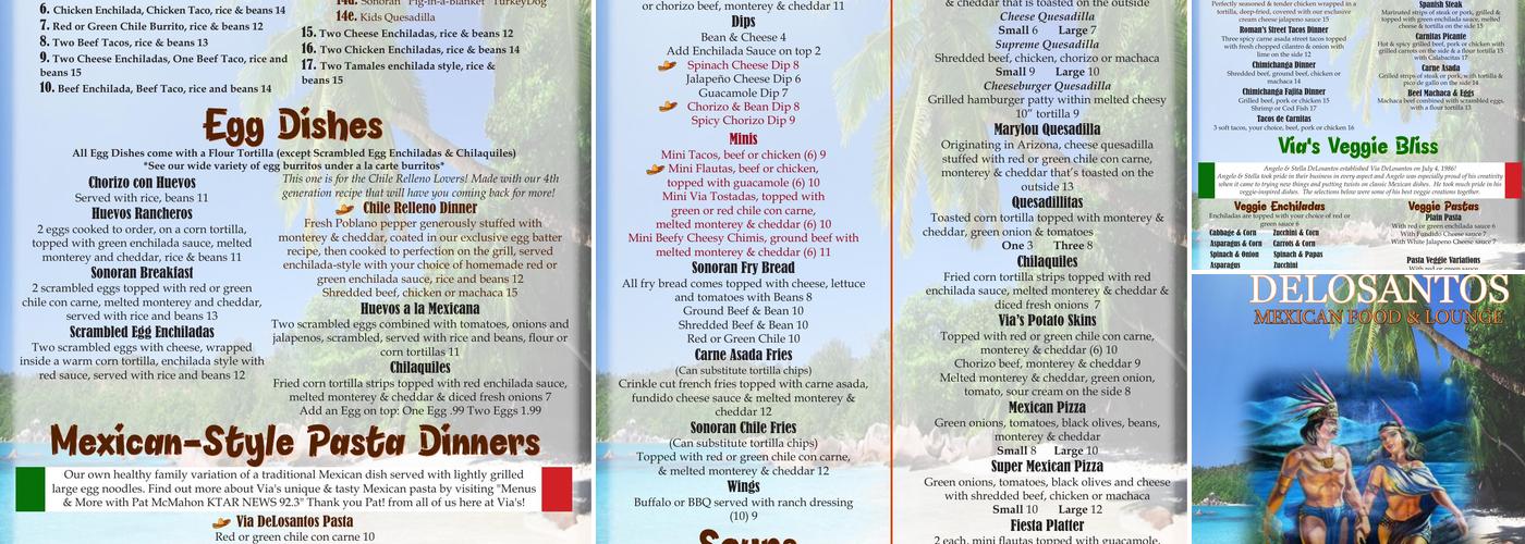 Via Delosantos Menu