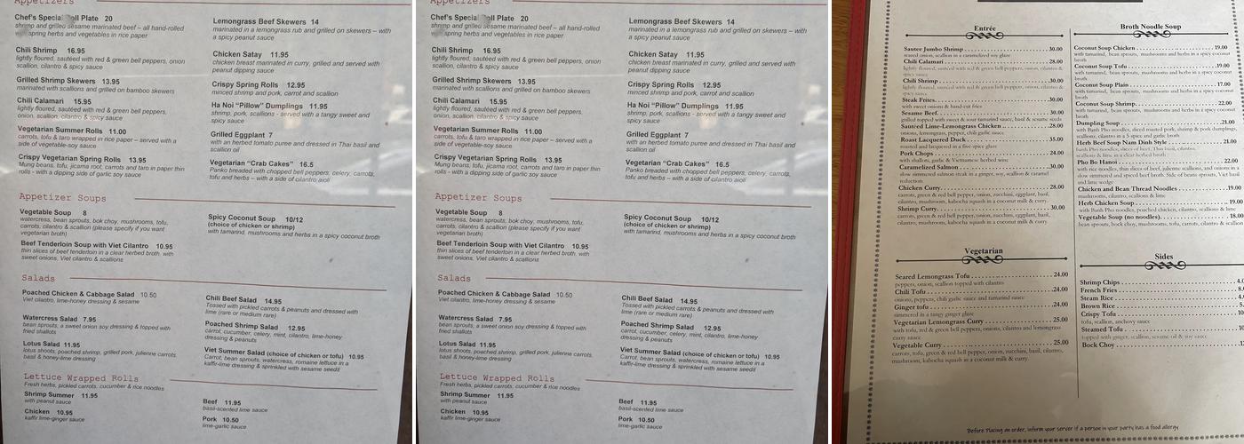 VCafé Menu