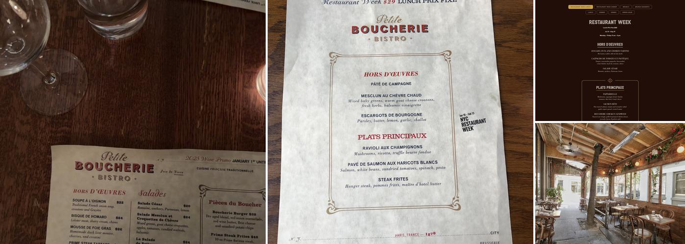 Petite Boucherie Menu