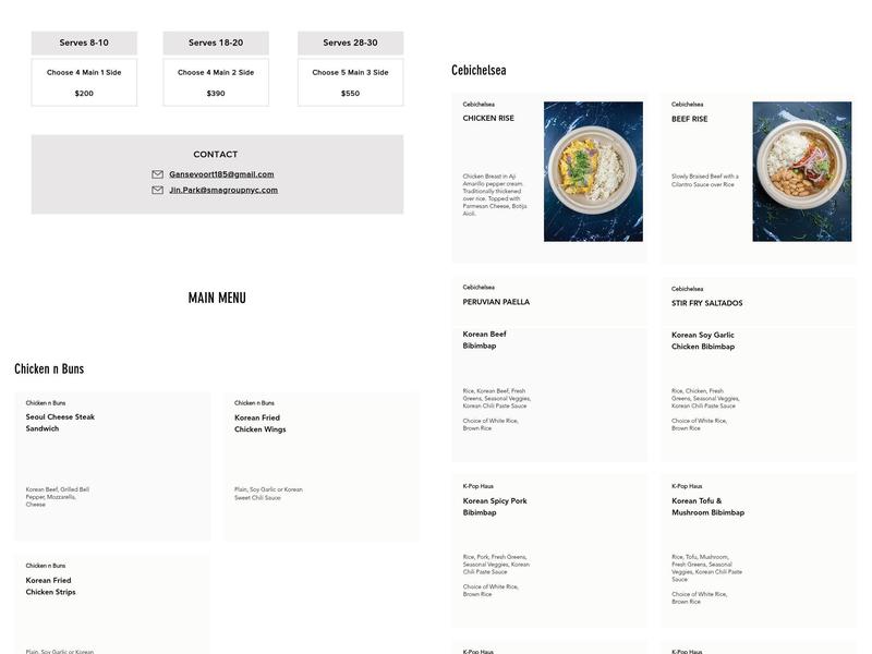 CHICK n BUNS Menu