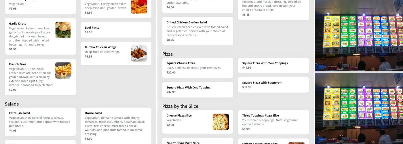 Z Grill Menu