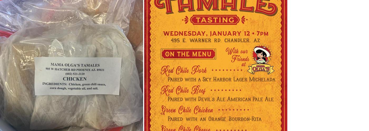Mama Olga's Tamales and Fine Mexican Food Menu