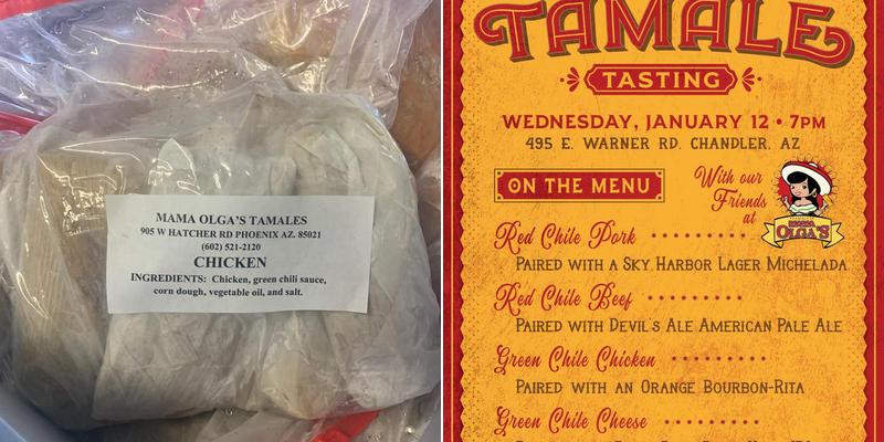 Mama Olga's Tamales and Fine Mexican Food Menu