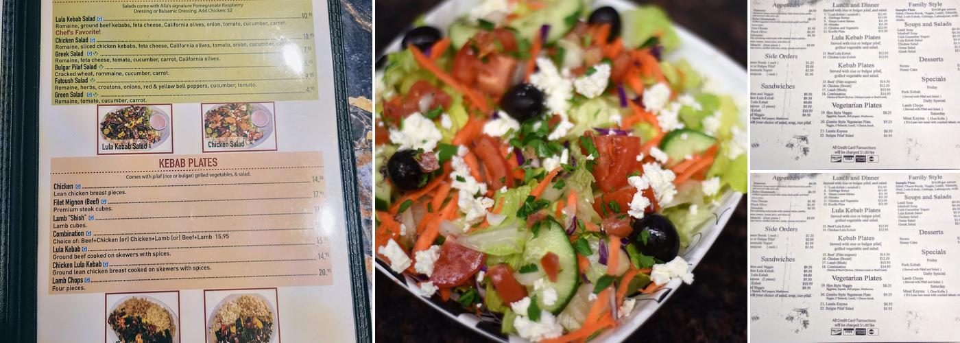 Alla's Armenian Restaurant & Deli Menu