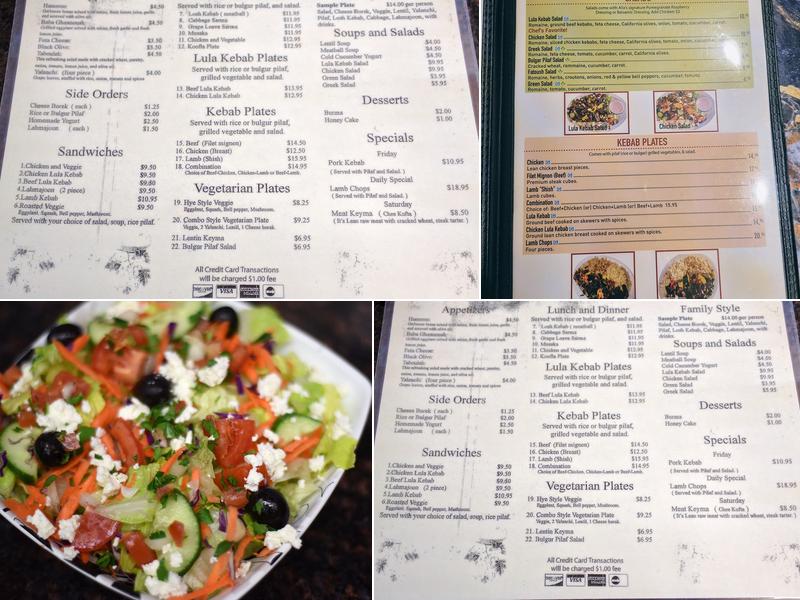 Alla's Armenian Restaurant & Deli Menu