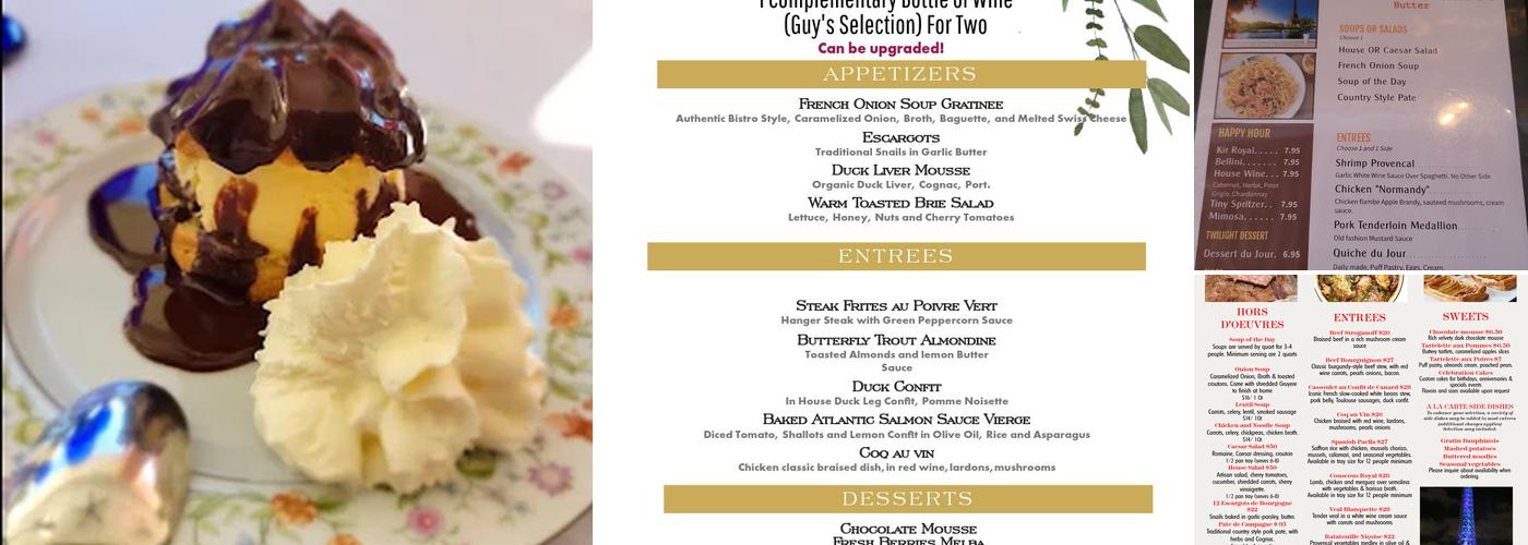 Chez Guy Parisian Bistro Menu