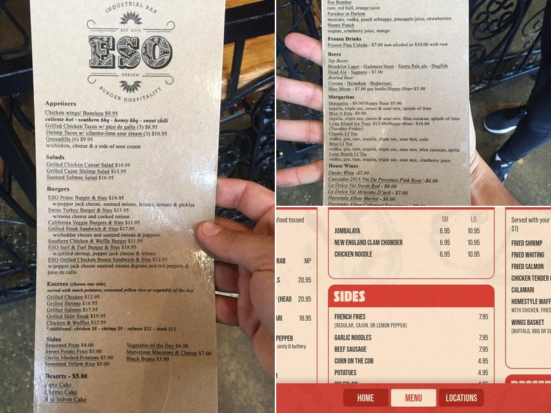 ESO PESCO Menu