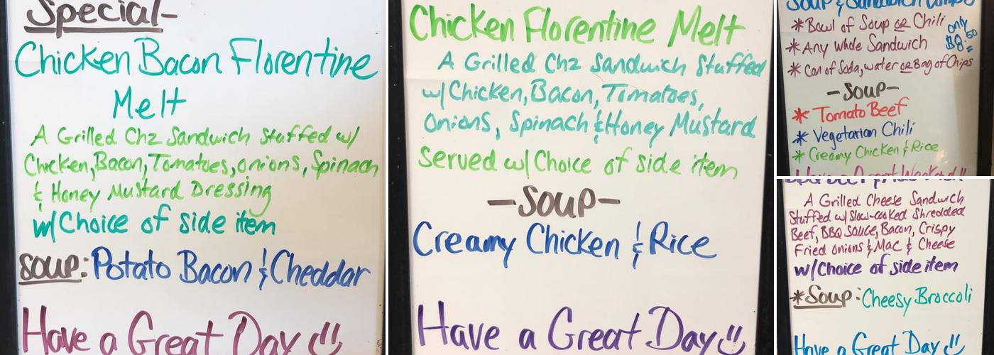 First Class Cafe Menu