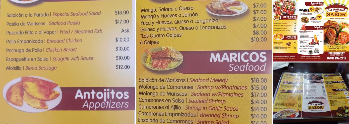 La Parada Del Sabor Menu