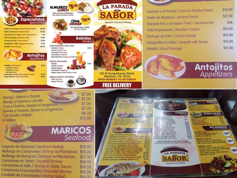 La Parada Del Sabor Menu