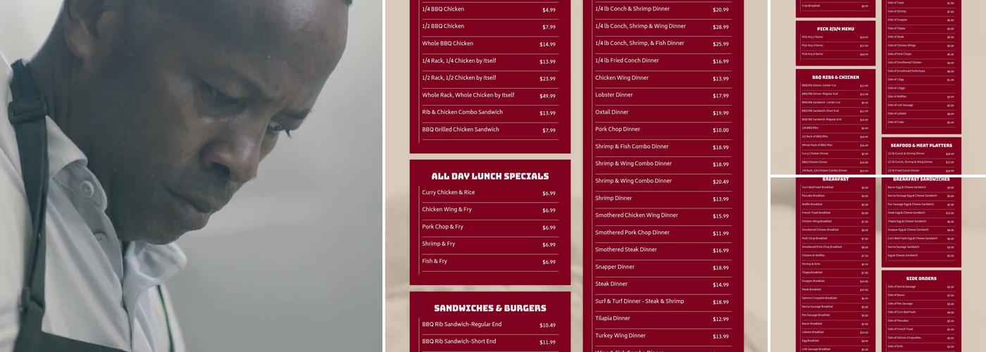 Brother and Sisters BBQ Pit Menu