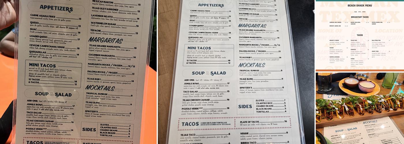 Tejas Menu