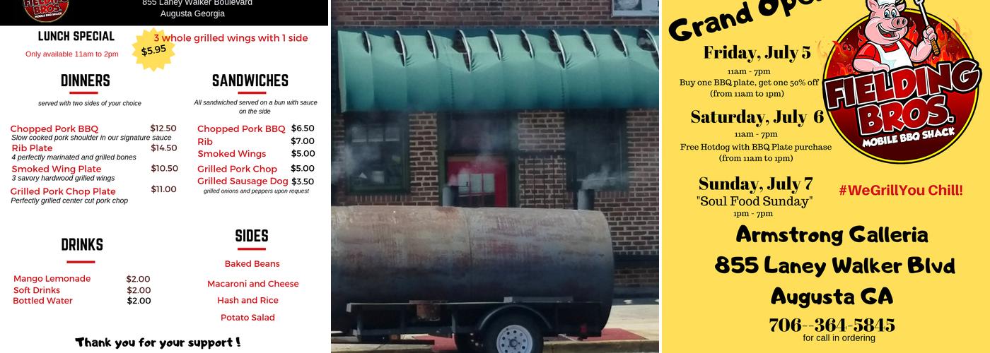 Fielding Bros BBQ Shack Menu