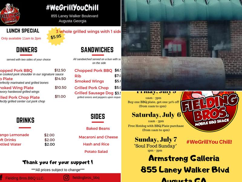 Fielding Bros BBQ Shack Menu