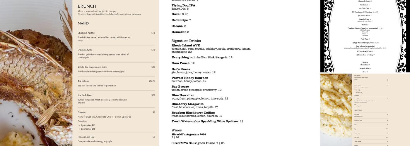 Provost Menu