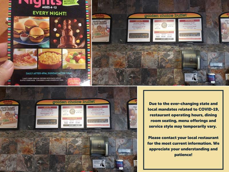 Golden Corral Buffet & Grill Menu