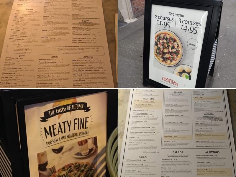 Pizza Express Menu