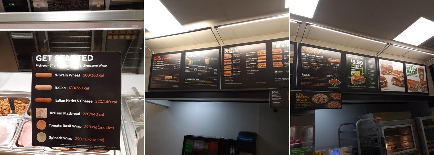 Subway Menu