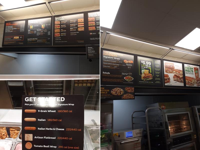 Subway Menu
