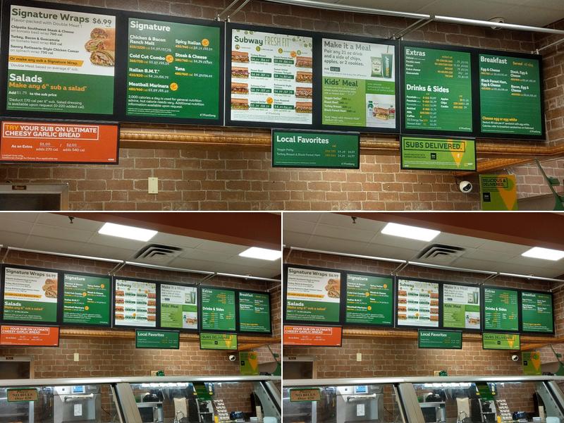 Subway Menu