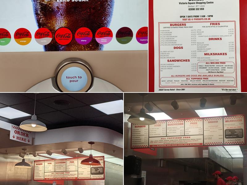 Five Guys Victoria Square Menu