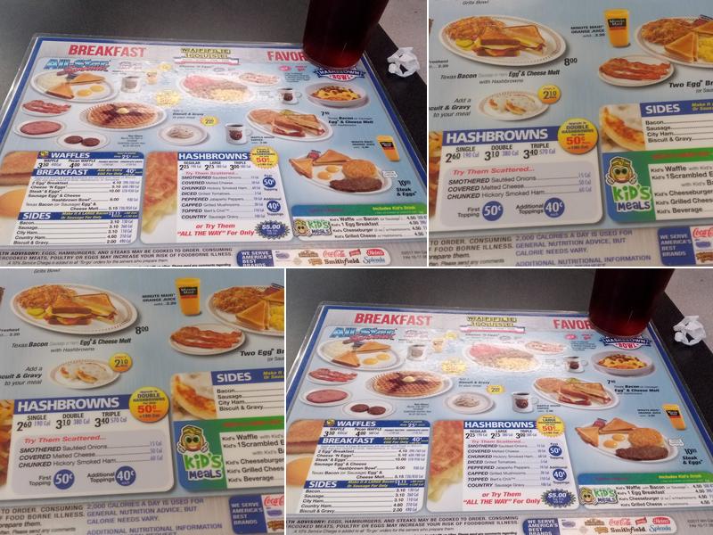 Waffle House Menu