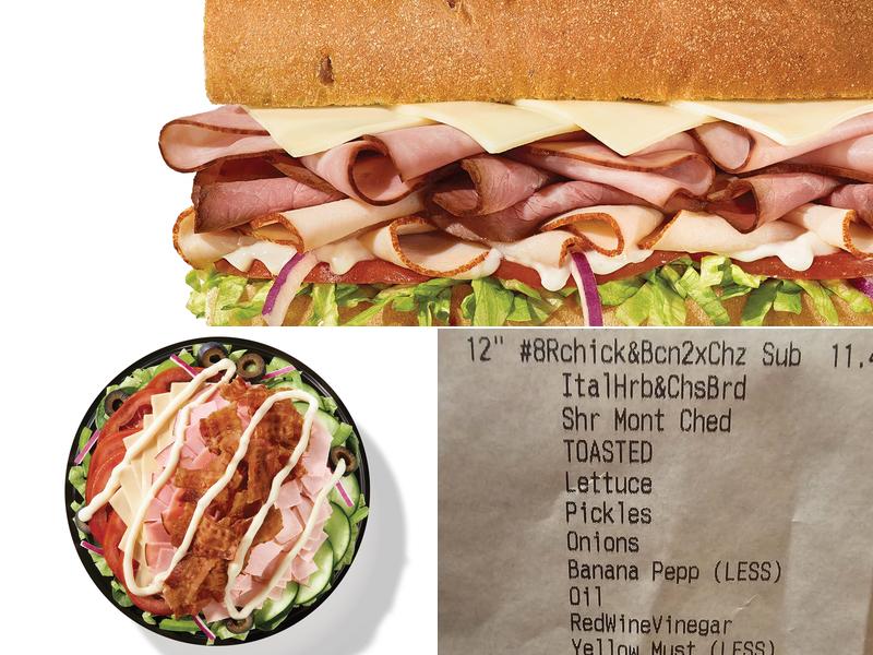 Subway Menu