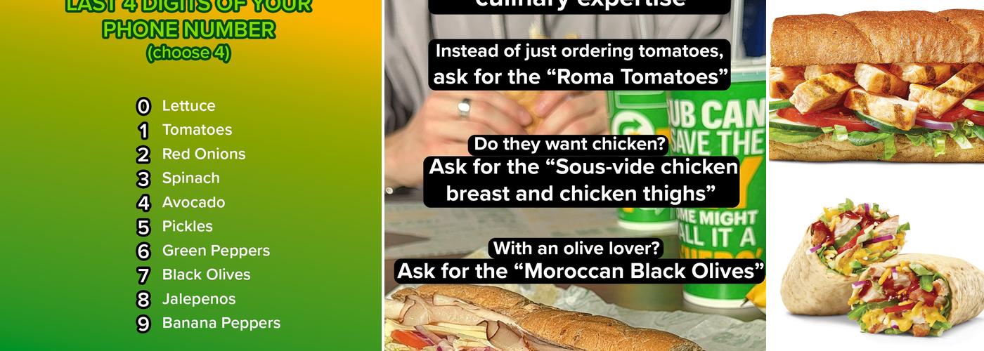 Subway Menu