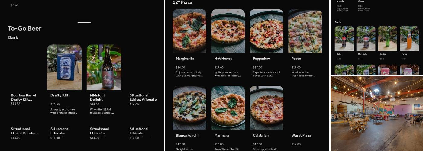 Monday Night Brewing - The Garage Menu