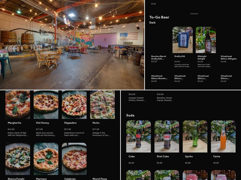 Monday Night Brewing - The Garage Menu