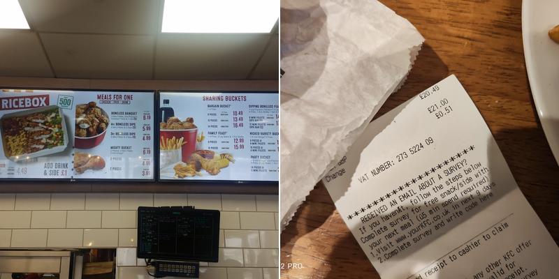 KFC Belfast - Donegall Road Menu