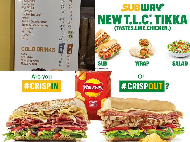 Subway Menu