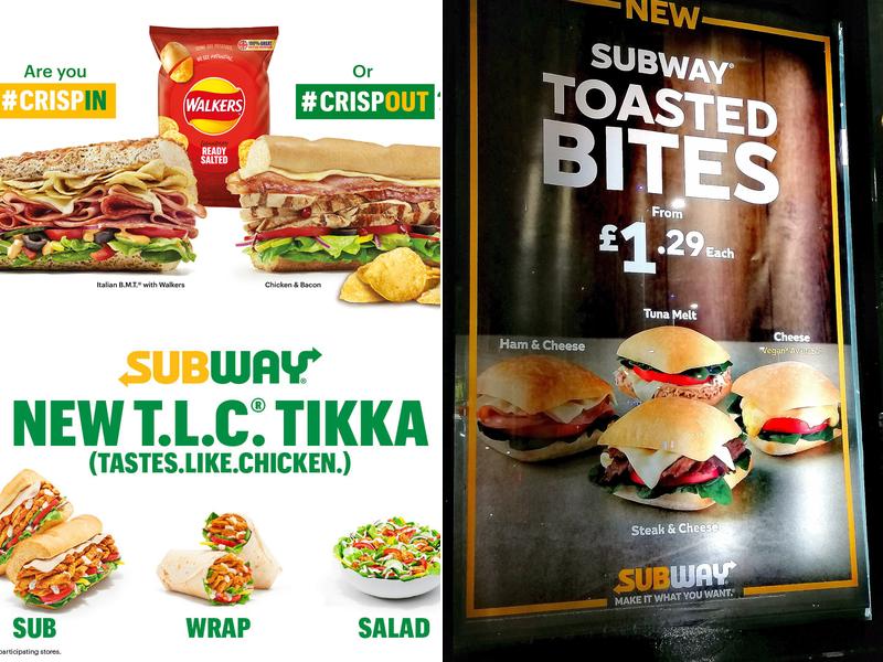 Subway Menu