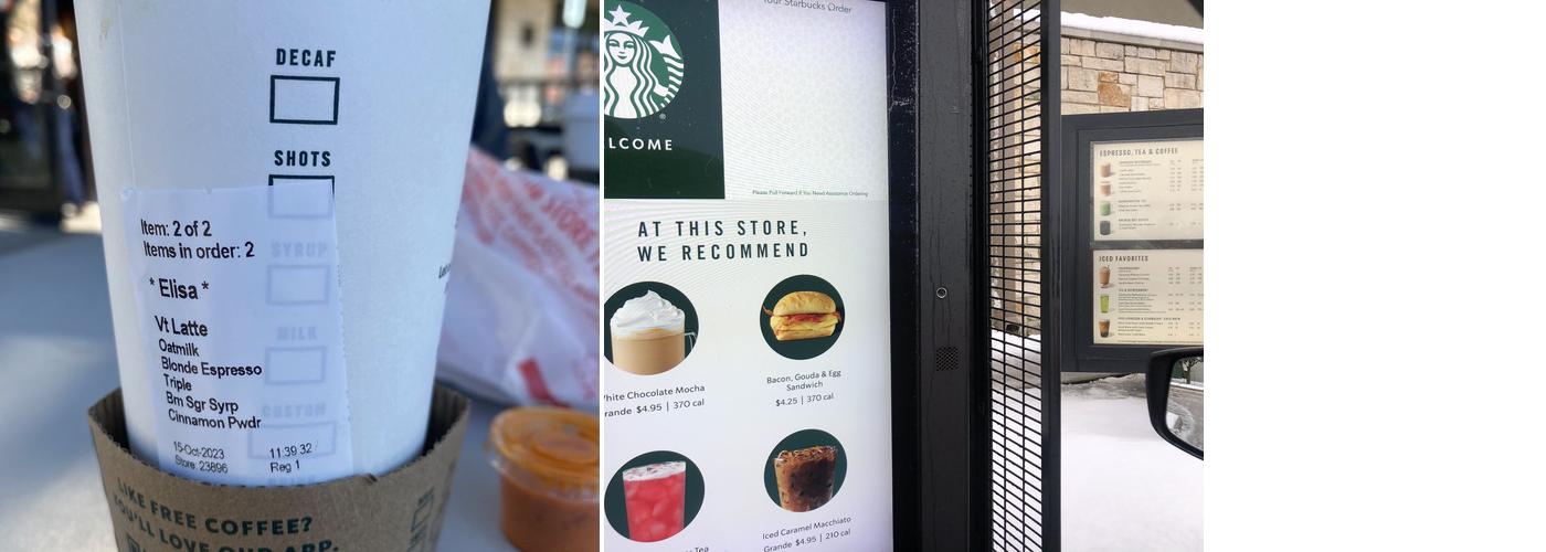 Starbucks Menu